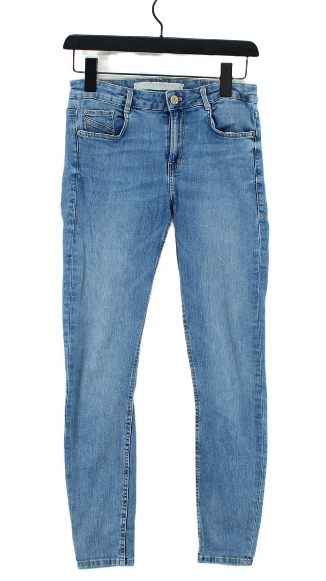 Vintage Zara Women's Jeans S Blue 100% Cotton
