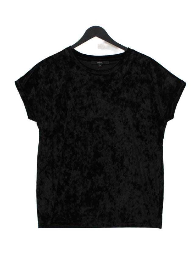 Next Women's T-Shirt UK 12 Black Polyester with Elastane