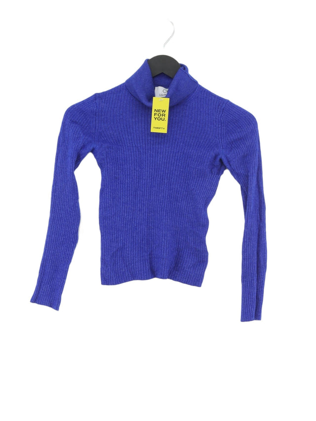Calvin Klein Women's Jumper XS Blue Wool with Silk