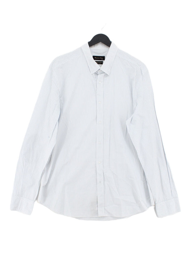 Massimo Dutti Men's Shirt XL White 100% Cotton