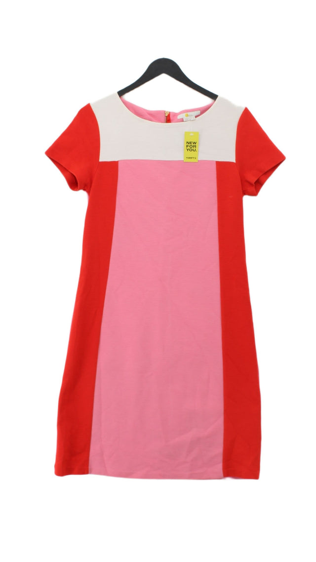 Boden Women's Midi Dress UK 12 Pink Cotton with Elastane, Polyester
