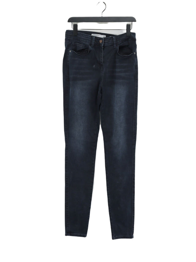 Next Women's Jeans UK 12 Blue Cotton with Elastane, Polyester