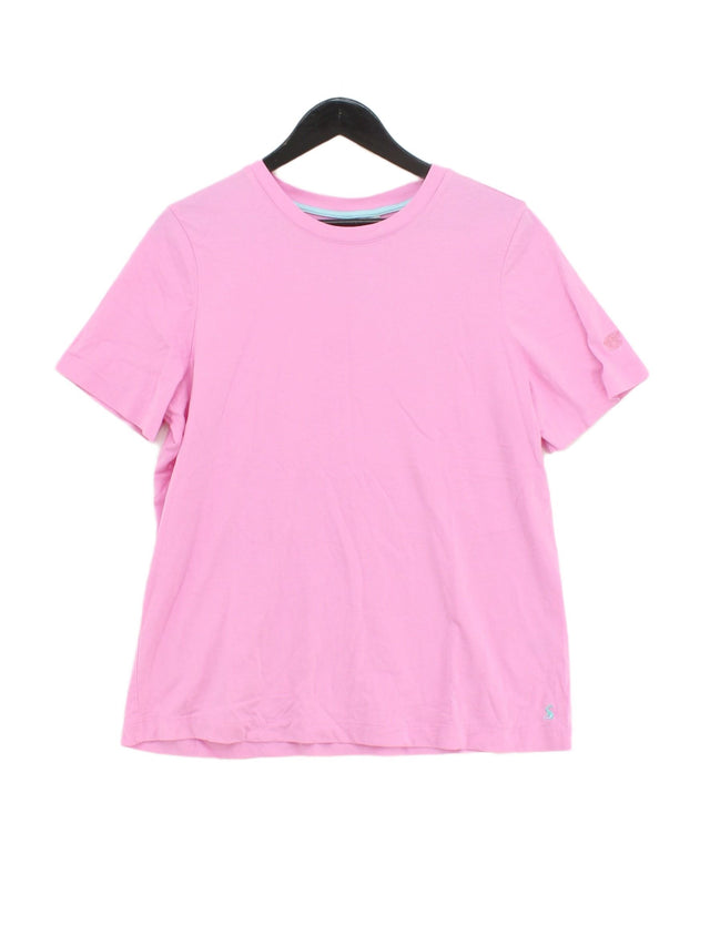 Joules Women's T-Shirt UK 16 Pink 100% Cotton