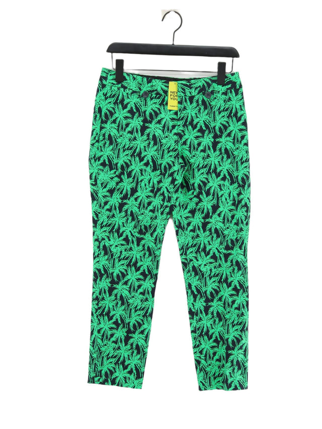 Banana Republic Women's Trousers UK 4 Green Cotton with Elastane, Spandex