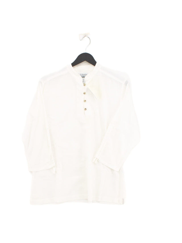 Columbia Women's Shirt L White 100% Cotton