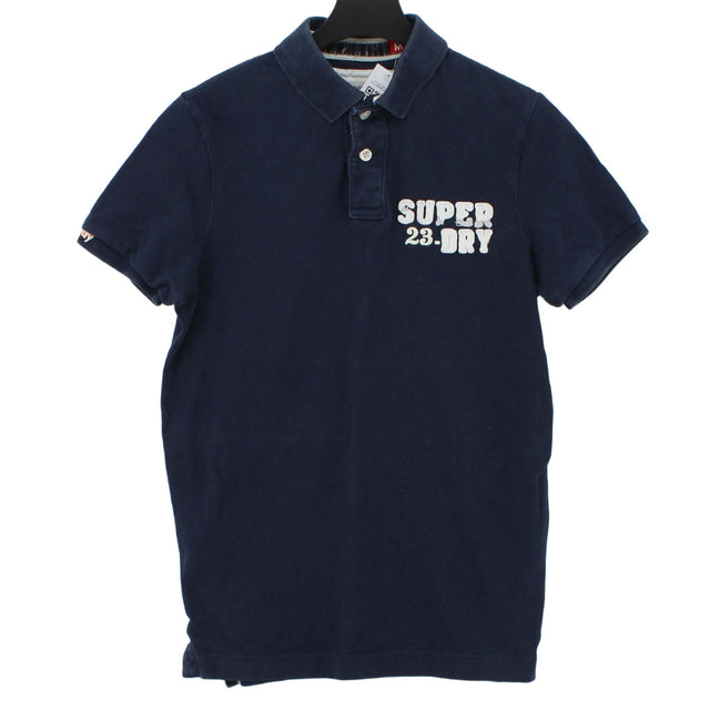 Superdry Men's Polo S Blue 100% Cotton