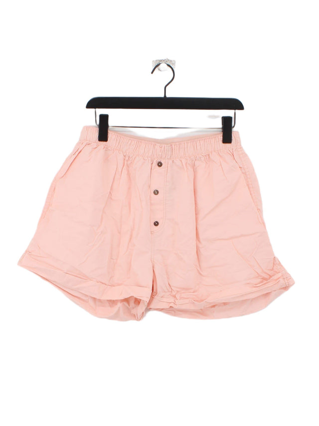 Free People Women's Shorts M Pink 100% Cotton