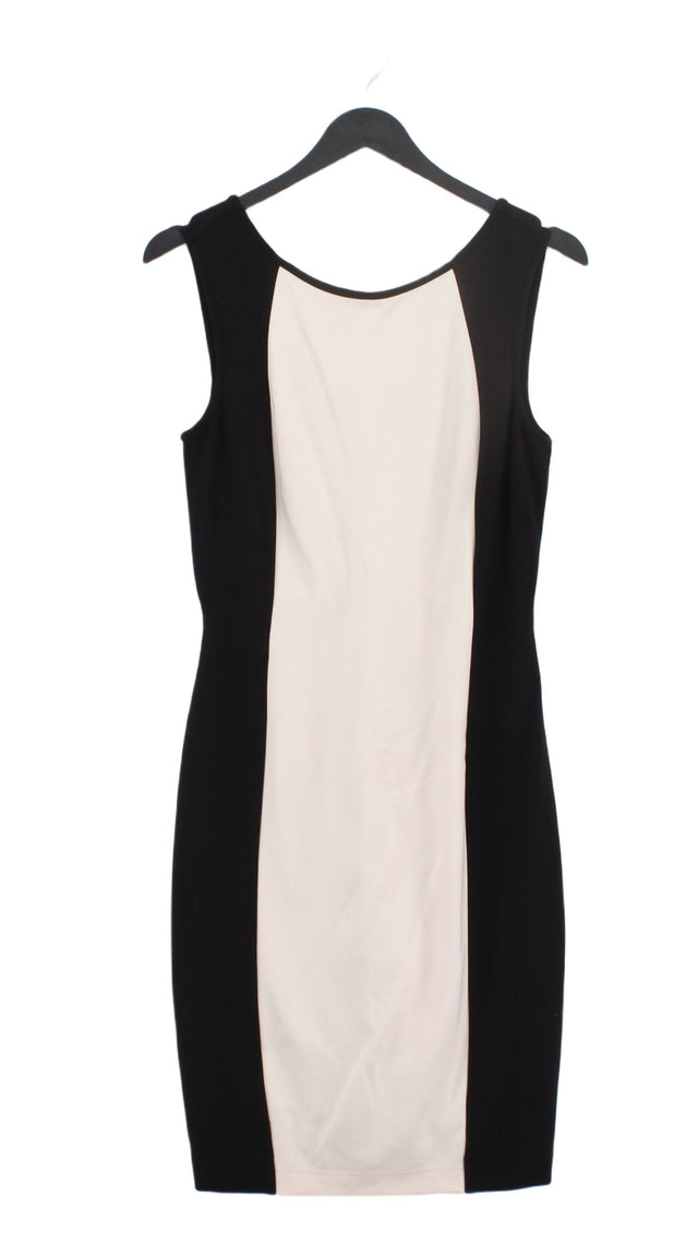 Next Women's Midi Dress UK 12 Black Viscose with Elastane, Nylon, Polyester