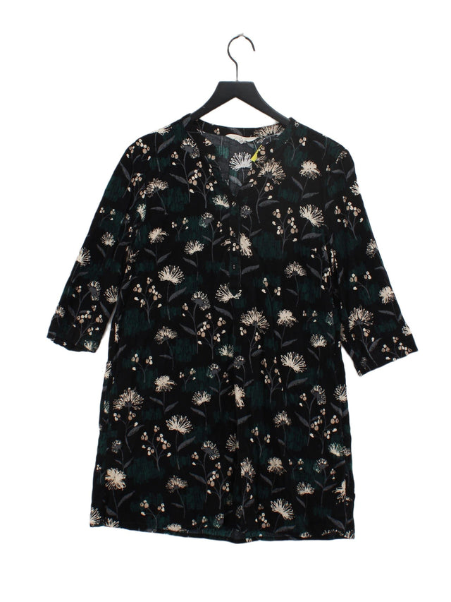 Seasalt Women's Midi Dress UK 12 Black 100% Cotton