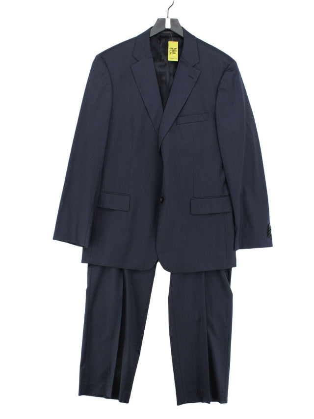 Hugo Boss Men's Two Piece Suit Chest: 44 in; Waist: 40 in Blue 100% Other