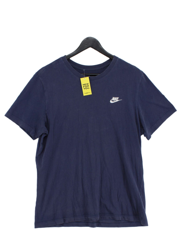 Nike Men's T-Shirt L Blue 100% Cotton