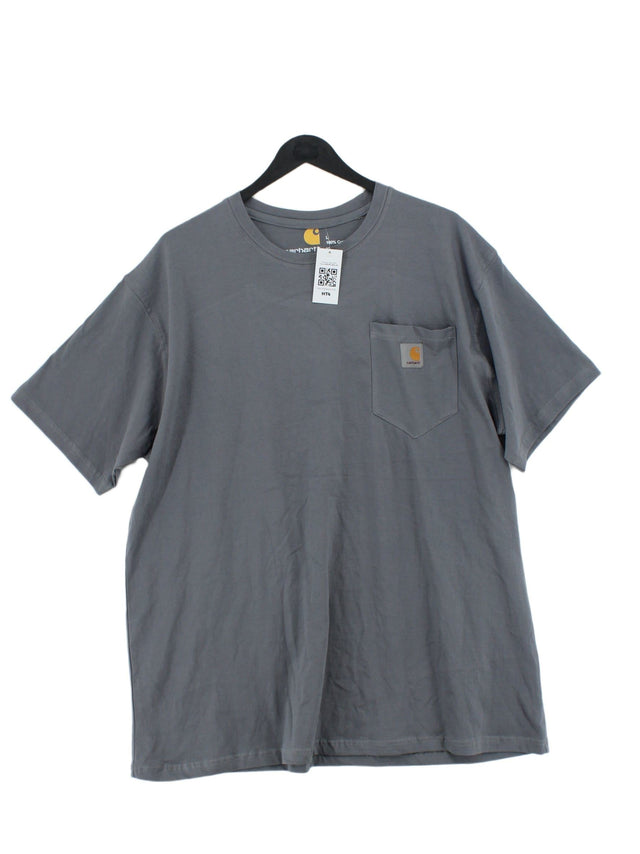 Carhartt Men's T-Shirt L Grey 100% Cotton