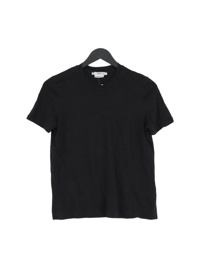 Mango Women's T-Shirt S Black 100% Cotton