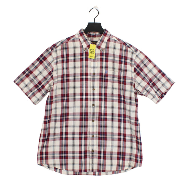 Farah Men's Shirt L Red 100% Cotton