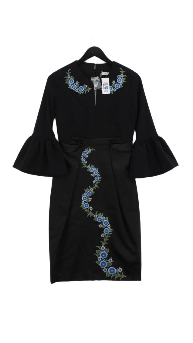 Three Floor Women's Midi Dress UK 10 Black 100% Polyester