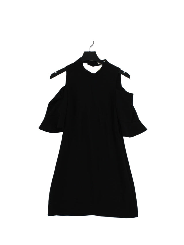 Whistles Women's Mini Dress UK 8 Black 100% Polyester