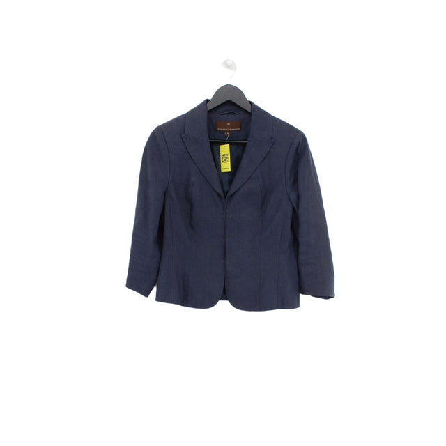 FWM (Fenn Wright Manson) Women's Blazer UK 10 Blue Linen with Other