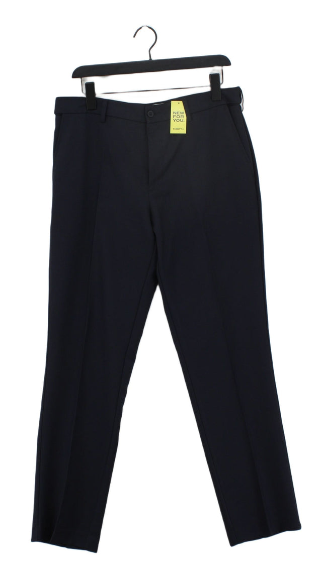 Farah Women's Suit Trousers W 34 in; L 31 in Blue 100% Polyester