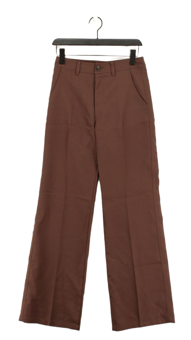 Uniqlo Women's Suit Trousers W 24 in Brown 100% Polyester