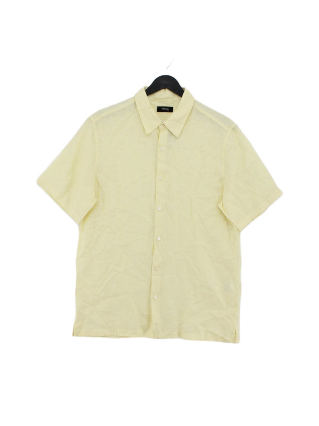 Theory Men's Shirt M Yellow 100% Linen