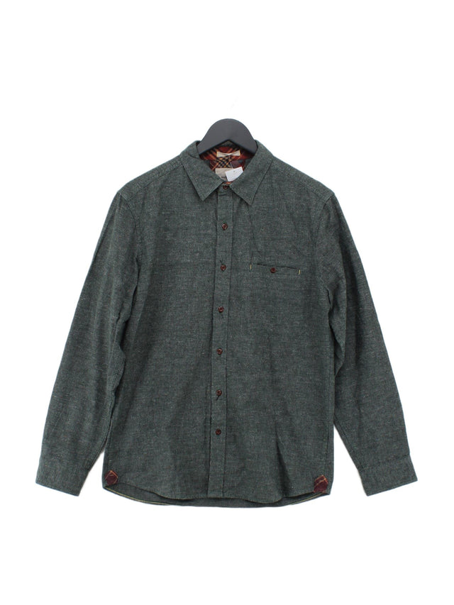 White Stuff Men's Shirt S Green 100% Cotton