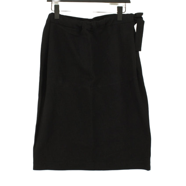 COS Women's Midi Skirt XS Black Cotton with Polyamide
