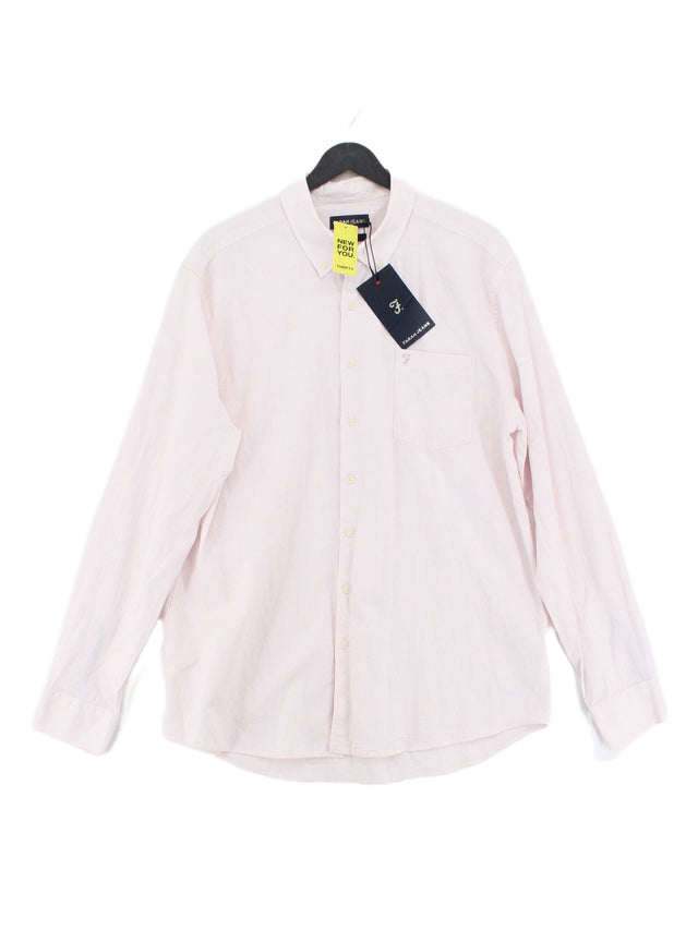 Farah Men's Shirt XL Pink 100% Cotton