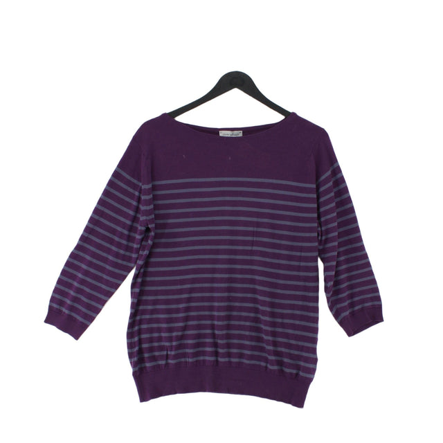 John Smedley Women's Top XL Purple 100% Cotton