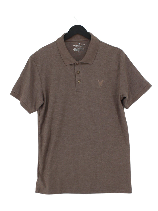 American Eagle Outfitters Men's Polo S Brown 100% Other