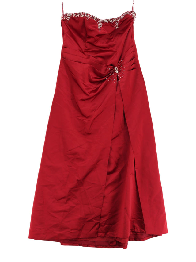 Impression Bridal Women's Maxi Dress UK 14 Red 100% Polyester