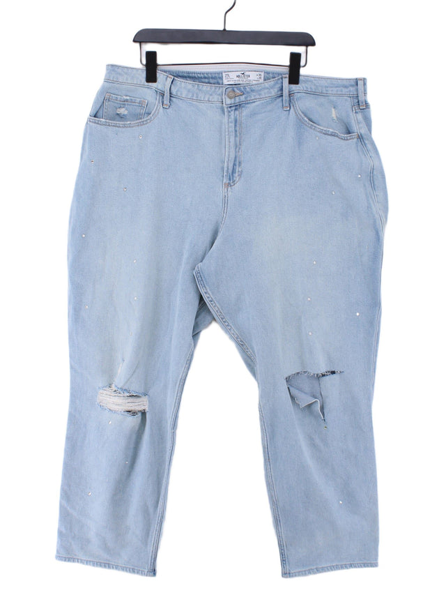 Hollister Women's Jeans W 35 in; L 29 in Blue Cotton with Elastane