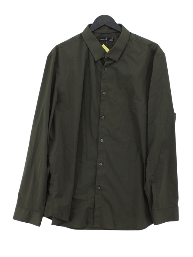 Autograph Men's Shirt XL Green Cotton with Elastane, Polyester
