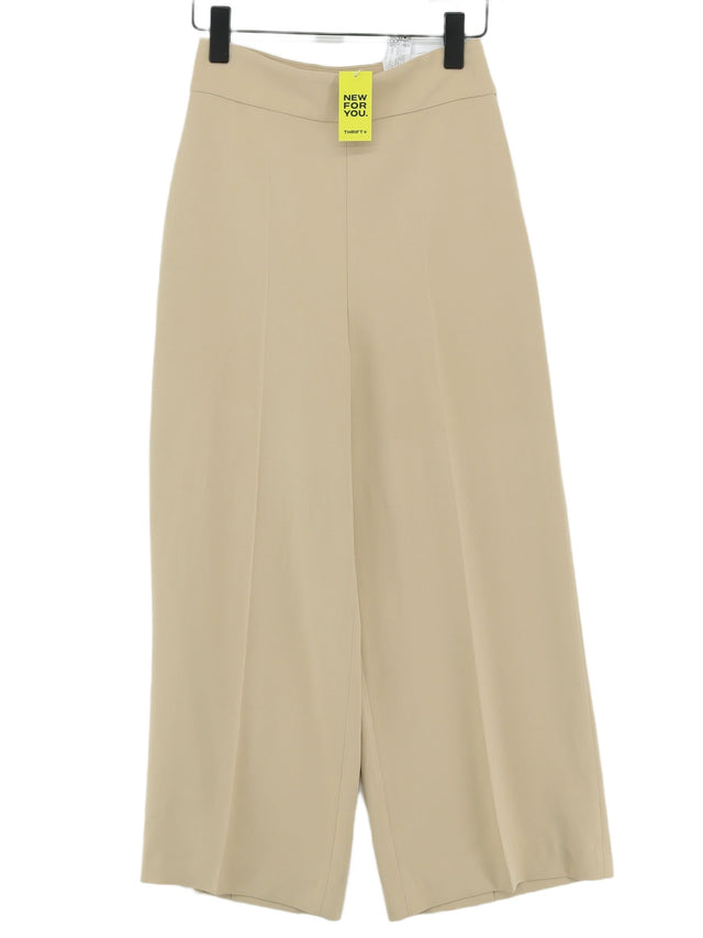 Zara Women's Trousers XS Cream 100% Polyester