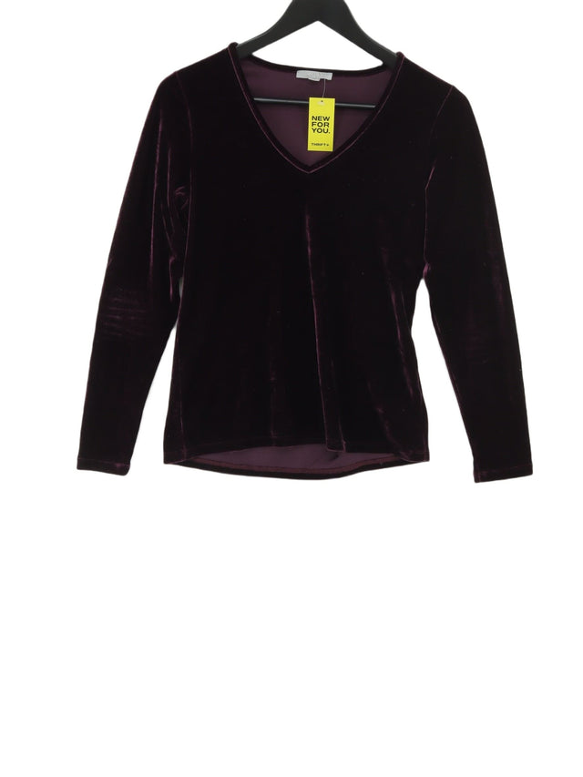 Pure Women's Top UK 10 Purple Polyester with Elastane