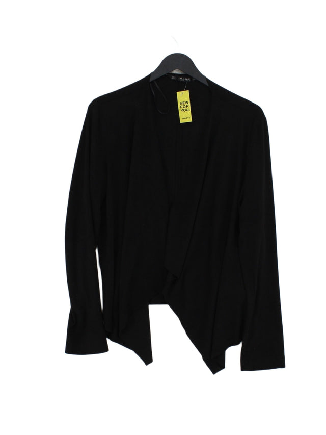 Zara Women's Cardigan M Black Elastane with Polyester