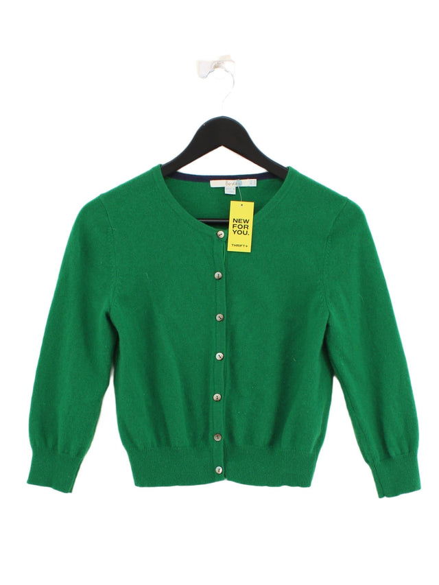 Boden Women's Cardigan UK 12 Green 100% Cashmere