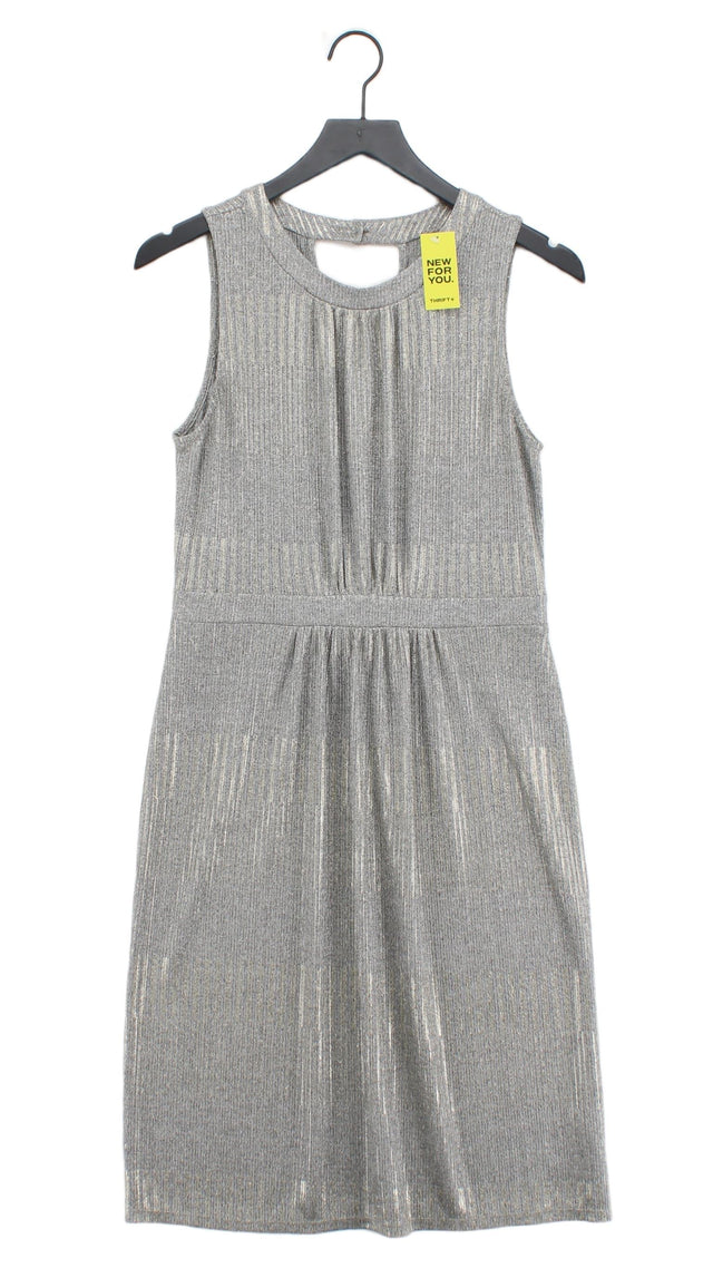 Oasis Women's Midi Dress M Silver Polyester with Elastane