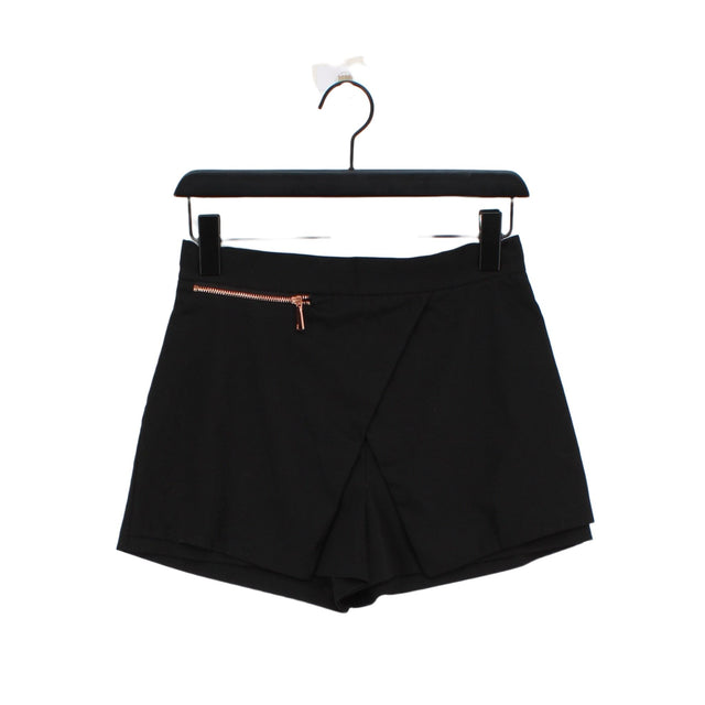 River Island Women's Shorts UK 8 Black Polyester with Cotton, Elastane, Viscose