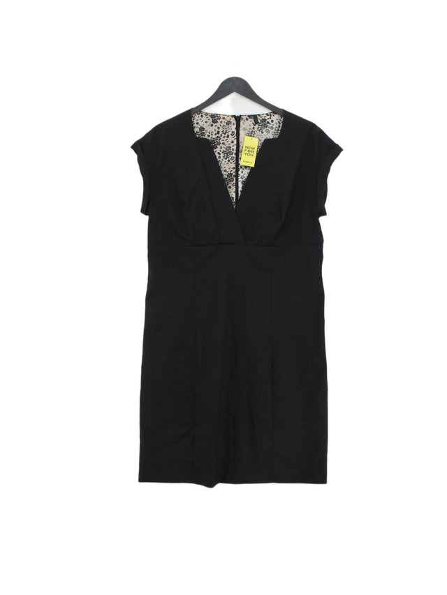 Stile Benetton Women's Midi Dress L Black Polyester with Elastane, Viscose