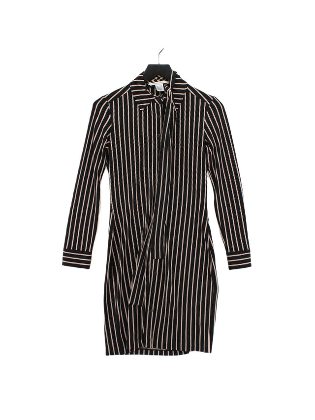 Diane Von Furstenberg Women's Midi Dress UK 6 Black 100% Silk
