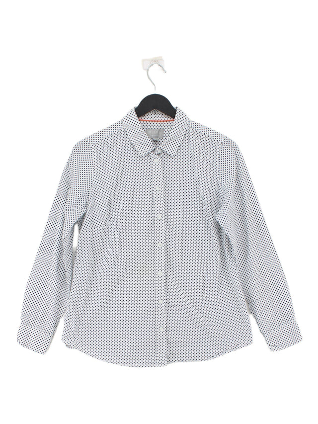 Pure Collection Women's Shirt UK 12 White 100% Cotton