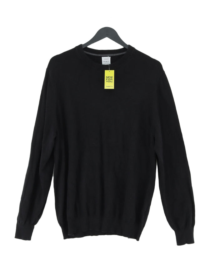 John Lewis Men's Jumper XL Black 100% Cotton