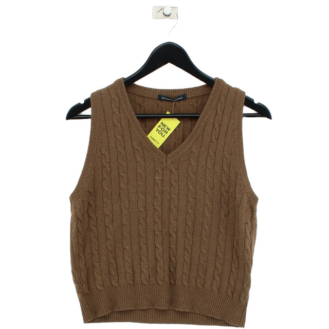 Brandy Melville Women's Jumper S Brown Wool with Cashmere, Polyamide, Viscose