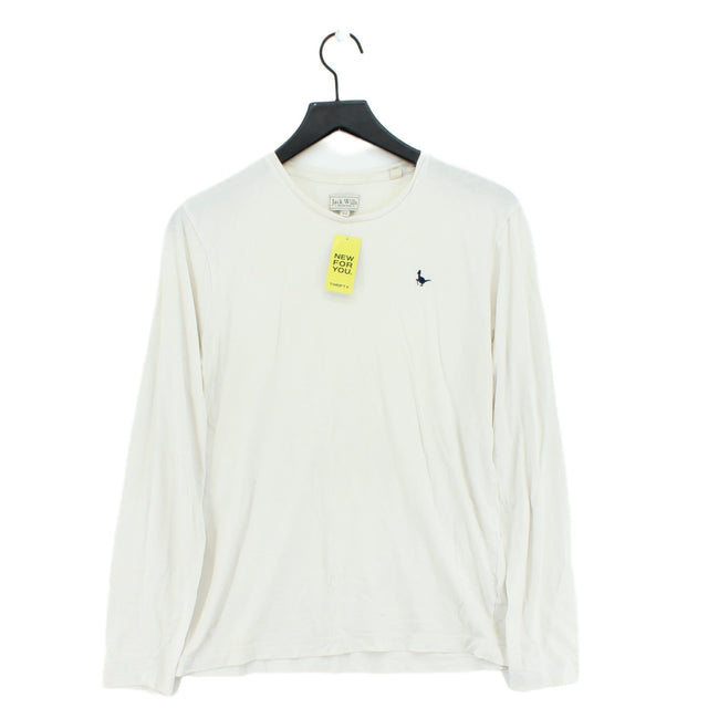 Jack Wills Men's T-Shirt XS White 100% Cotton