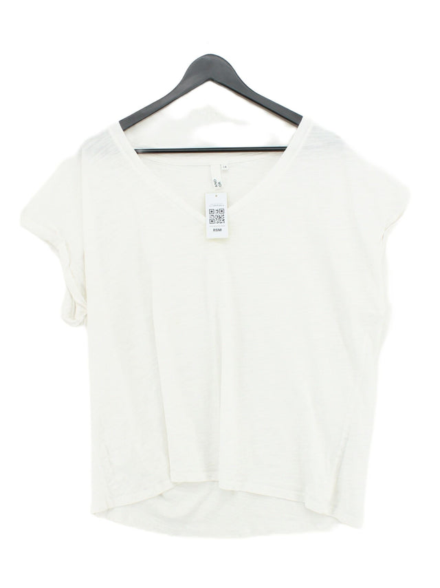 And/or Women's T-Shirt UK 14 White 100% Cotton