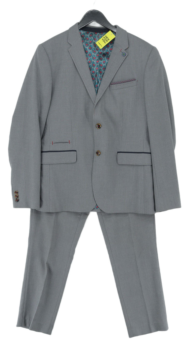 Ted Baker Men's Two Piece Suit Chest: 40 in; Waist: 32 in Grey 100% Other