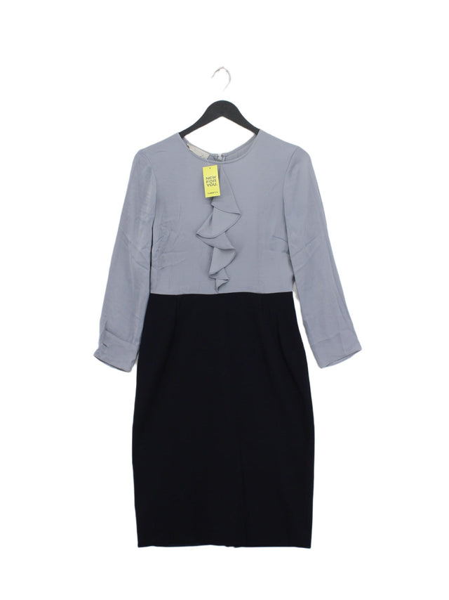 Hobbs Women's Midi Dress UK 8 Grey Polyester with Elastane, Rayon, Viscose