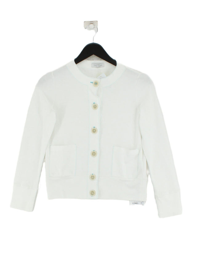 Gran Sasso Women's Top UK 14 White Cotton with Polyamide