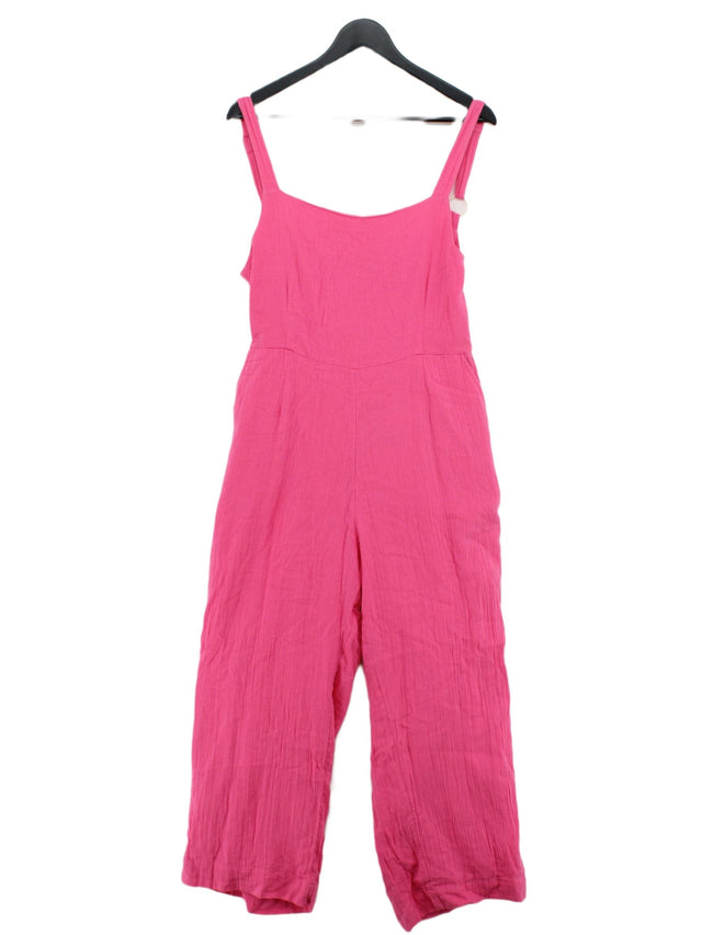 Dancing Leopard Women's Jumpsuit UK 14 Pink 100% Cotton