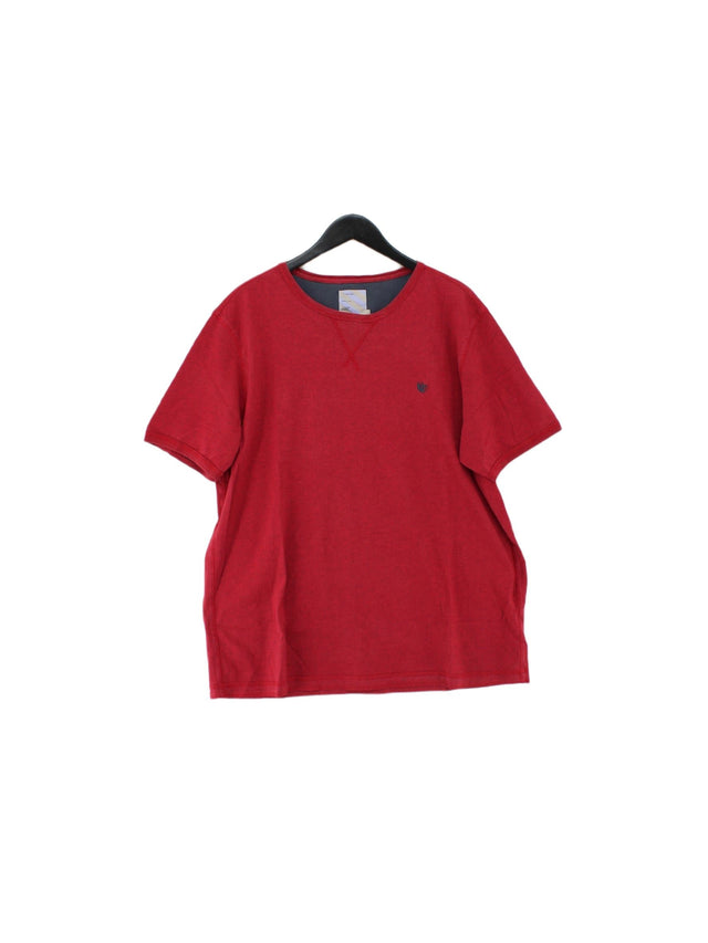 FatFace Men's T-Shirt XL Red 100% Cotton